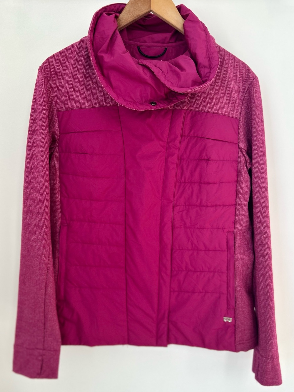 Helly Hansen PrimaLoft Hybrid Jacket Women’s Large Pink Quilted Herringbone - Picture 2 of 6